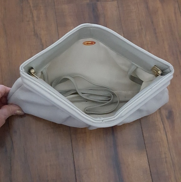 Ande - Vintage Gray Leather Clutch/Crossbo… - Picture 5 of 6